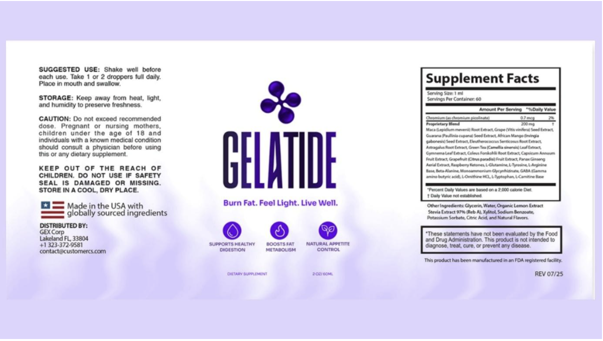 Gelatide safety and possible effects
